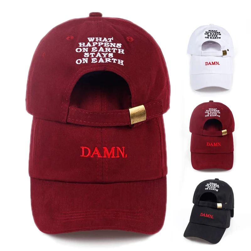 Street Fashion Loverboy Hat - DAMN 刺繍入り帽子 男女兼用 DAMN。 ダッドハット ヒップホップ