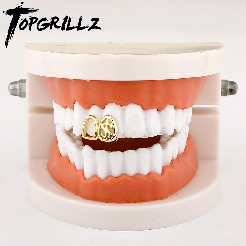 Street Fashion Loverboy Hat - TOPGRILLZ ヒップホップ ダブルドルチャーム 中空歯グリルズ パンク ラッパー