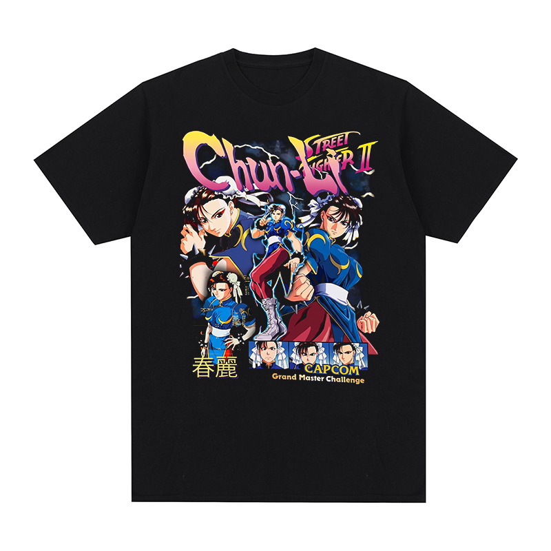 Street Fashion Videos - ストリートファイタービデオゲーム レトロヴィンテージTシャツ チュンリー 原宿ファッション ファン向けギフト コットン