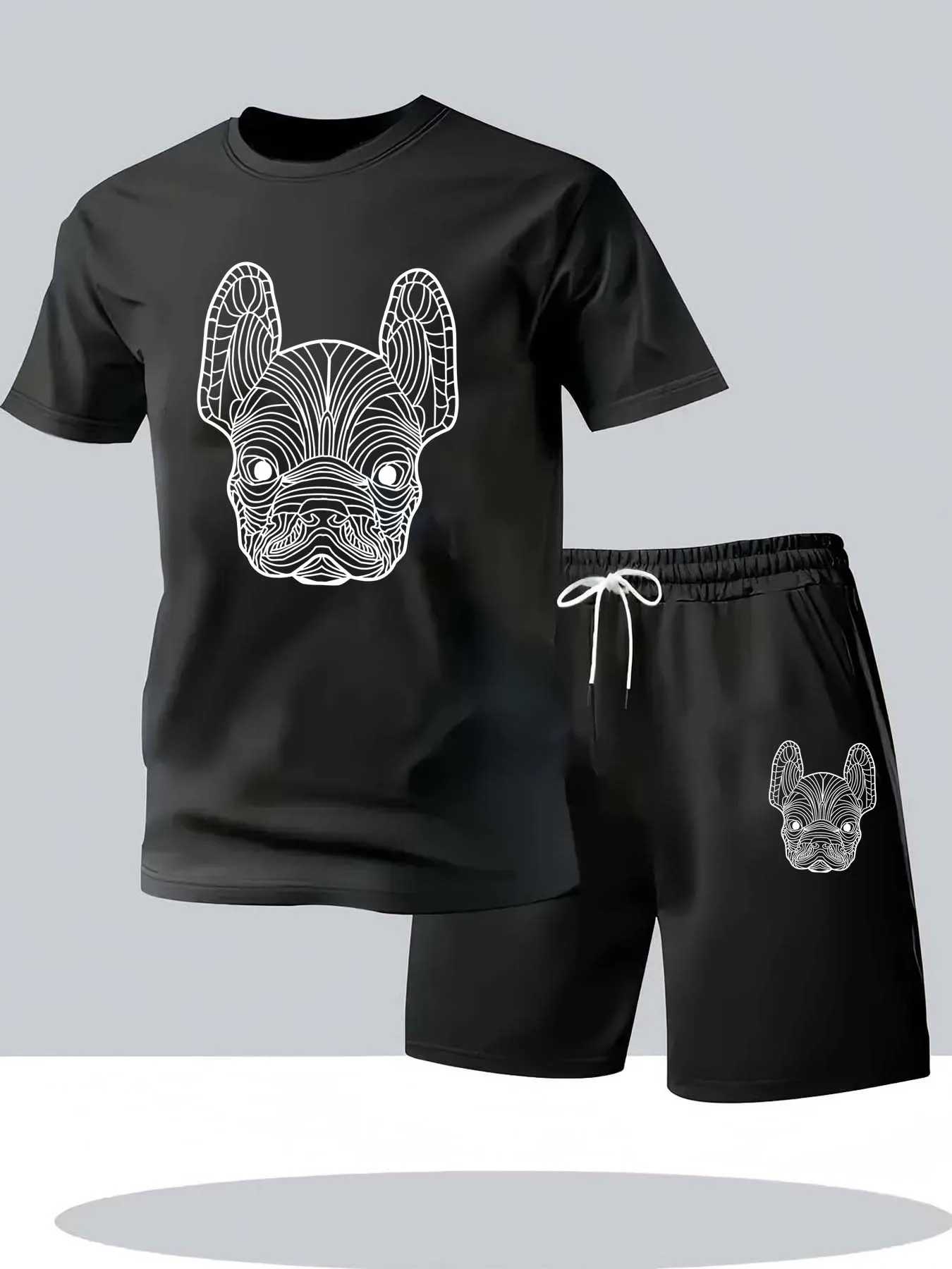 Street Fashion Clothes - 夏のメンズ速乾カジュアル半袖Tシャツとショートパンツセットシティストリートファッションランニングスポーツ2ピーススーツ
