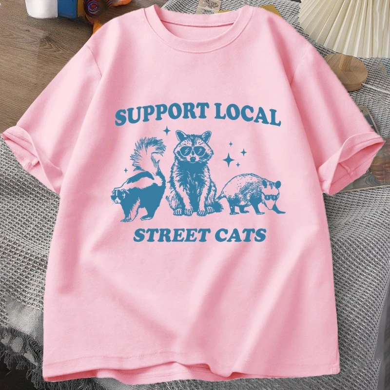 あなたの地元の野良猫を応援しましょう レトロ Tシャツ 面白 - Fashion Street Cat のレビューと価格