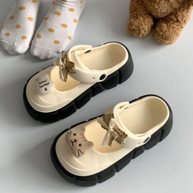 新しい可愛いDIY猫魚柄ファッションクロッグ、女性用室内スト - Fashion Street Cat のレビューと価格
