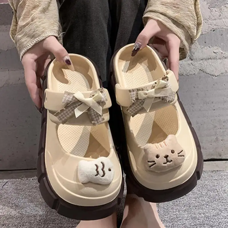 新しい可愛いDIY猫魚柄ファッションクロッグ、女性用室内スト - Fashion Street Cat のレビューと価格