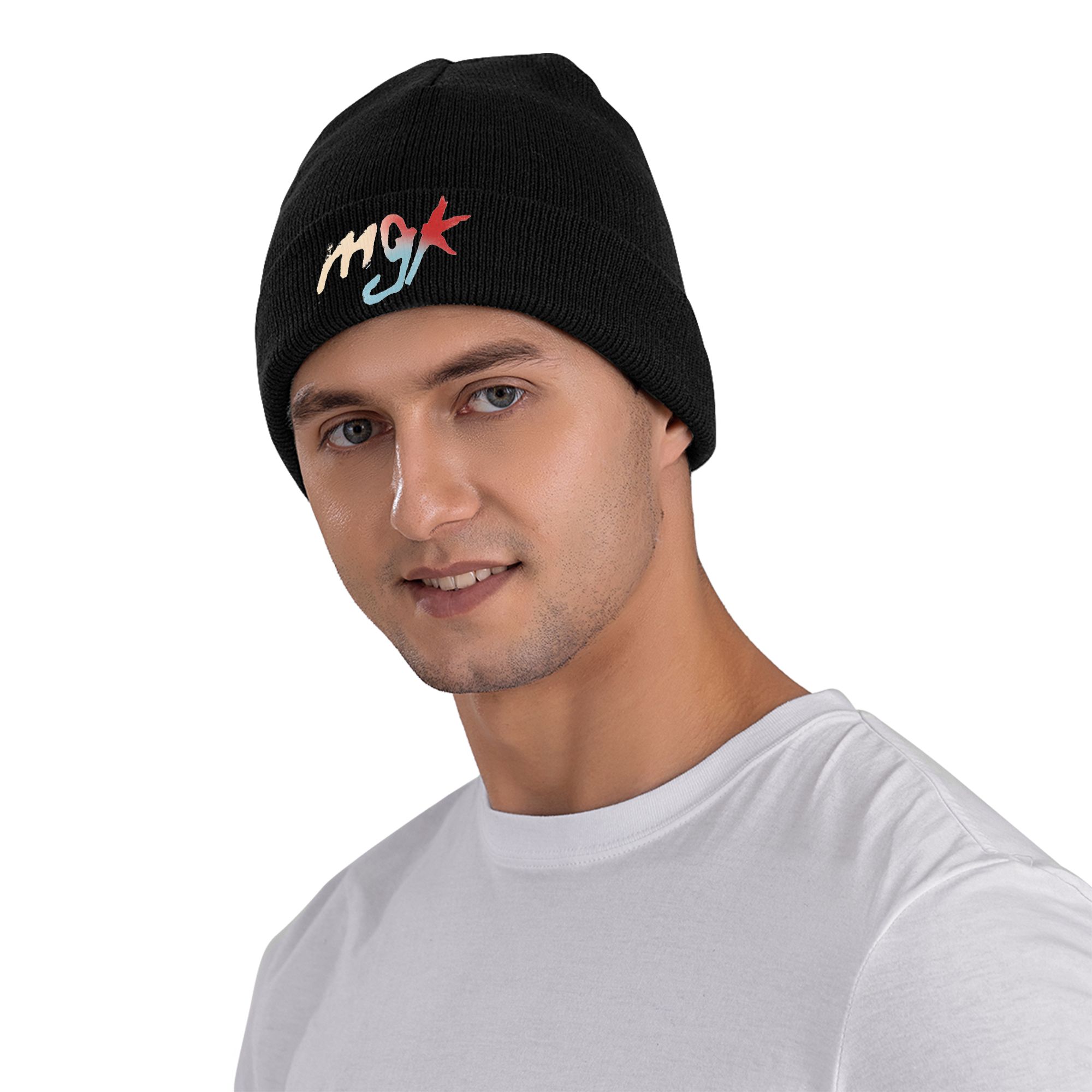 MGK ポップパンクニットキャップ女性男性用ビーニー冬帽子ア - Street Fashion Loverboy Hat のレビューと価格