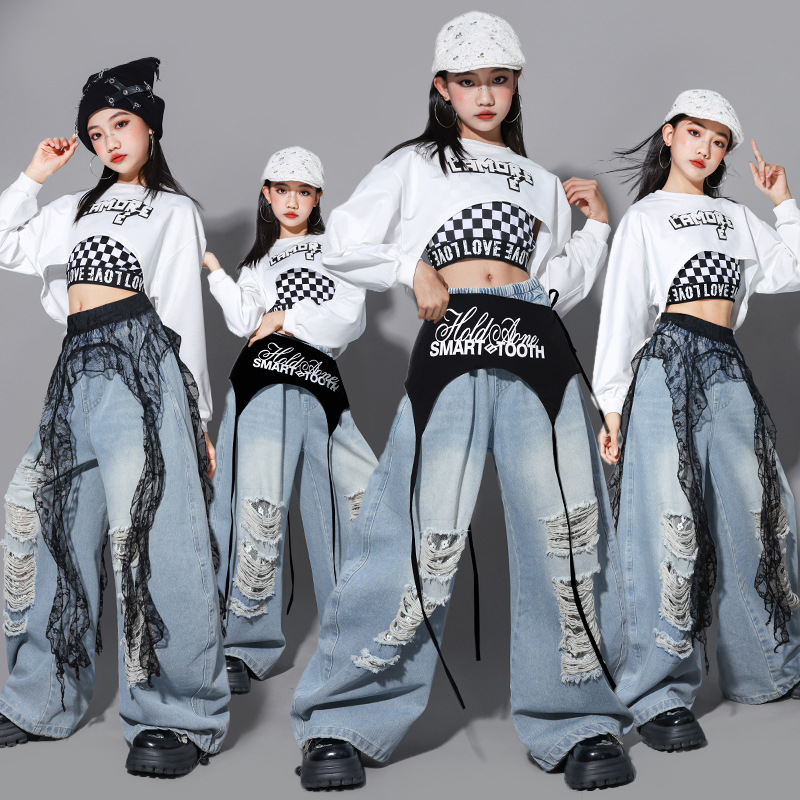 ヒップホップガールズファッション K-POP クロップトップ - Street Fashion Kpop のレビューと価格