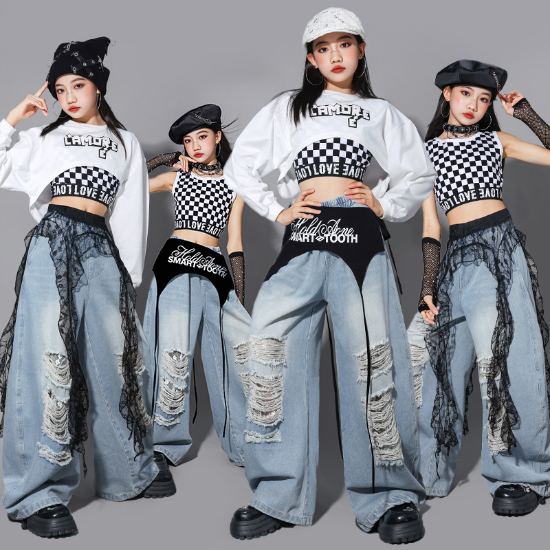 ヒップホップガールズファッション K-POP クロップトップ - Street Fashion Kpop のレビューと価格