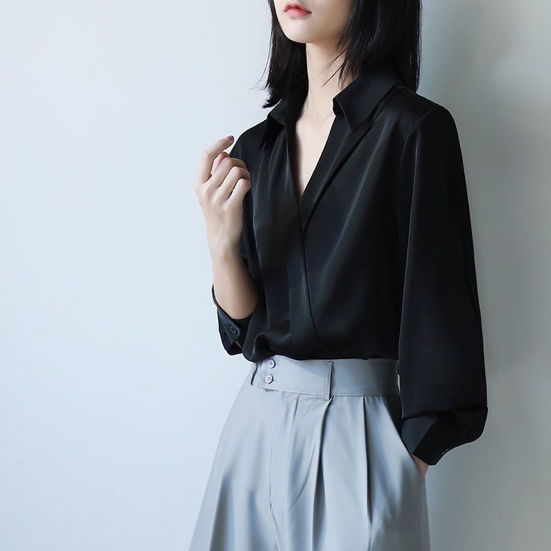 Gidyq-女性用モスリンシャツ,長袖,韓国のファッション, - Street Fashion In Korea のレビューと価格