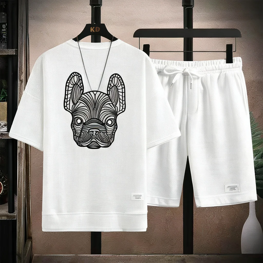 夏のメンズ速乾カジュアル半袖Tシャツとショートパンツセットシ - Street Fashion Men のレビューと価格