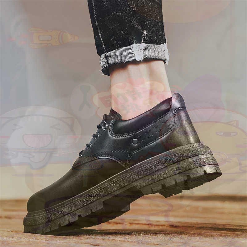 ダーク天然皮革ファッショントレーナーテニスメンズスニーカーフ - Guangzhou Street Fashion のレビューと価格