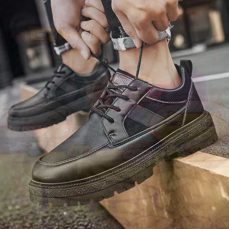 ダーク天然皮革ファッショントレーナーテニスメンズスニーカーフ - Guangzhou Street Fashion のレビューと価格