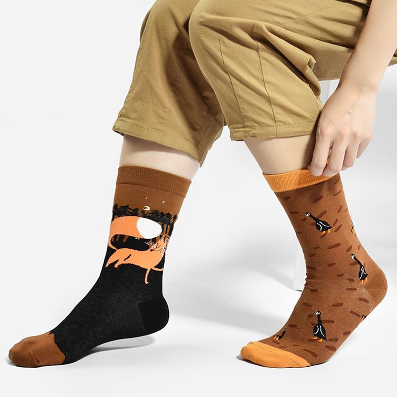 カラフルなハッピーソックス,楽しい,ハッピー,パンダ,スワン - Fashion Street Cat のレビューと価格