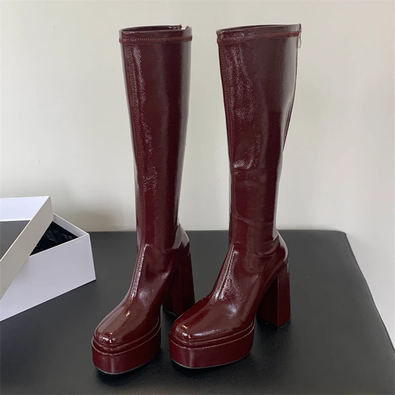 Eilyken 冬のファッションラウンドトゥ女性ニーハイブー - Street Fashion Rome のレビューと価格