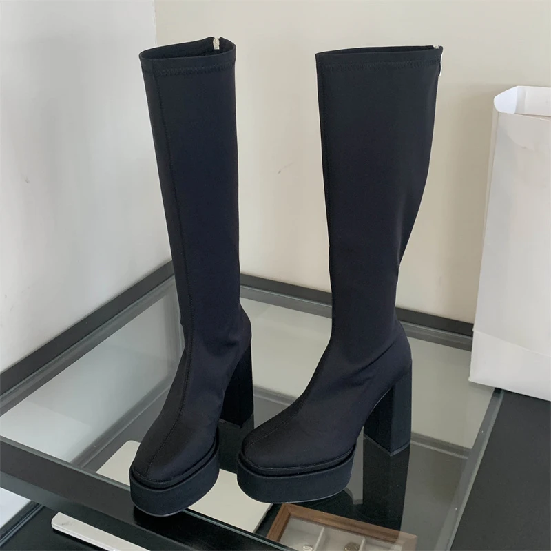 Eilyken 冬のファッションラウンドトゥ女性ニーハイブー - Street Fashion Rome のレビューと価格
