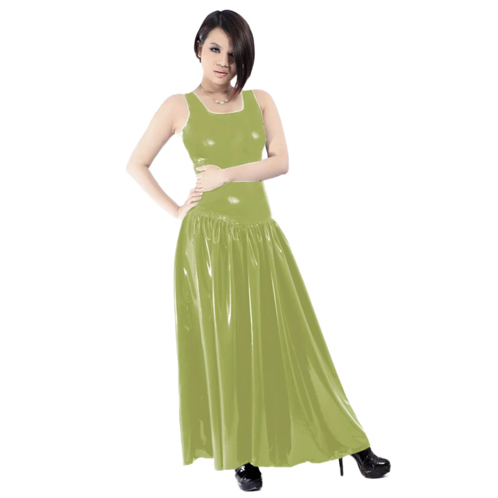 レディースPVCタンクドレス、ノースリーブフィットとフレアド - Queen Street Fashion のレビューと価格