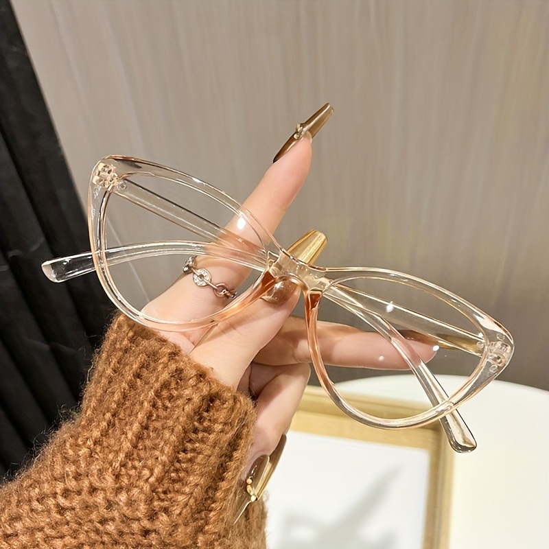 ファッショナブルなキャットアイ型女性用フラットレンズメガネ、 - Fashion Street Cat のレビューと価格