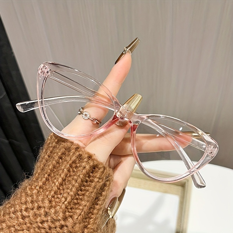 ファッショナブルなキャットアイ型女性用フラットレンズメガネ、 - Fashion Street Cat のレビューと価格