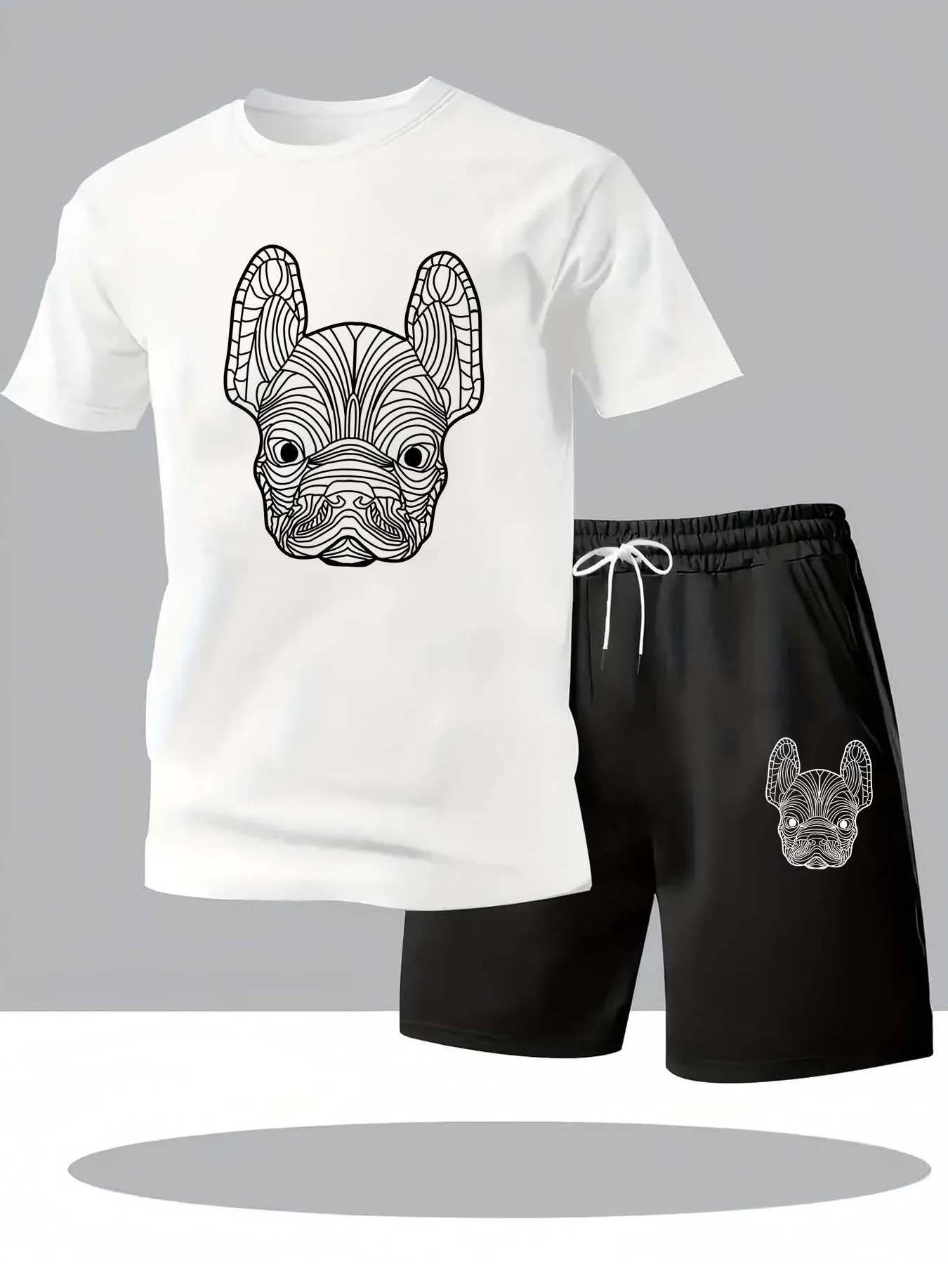 夏のメンズ速乾カジュアル半袖Tシャツとショートパンツセットシ - Street Fashion Clothes のレビューと価格