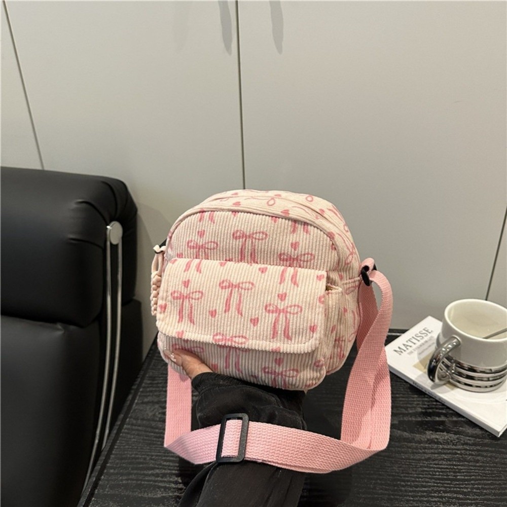 女性のコーデュロイ小さなショルダーバッグティーンエイジャーガ - Street Fashion In Korea のレビューと価格
