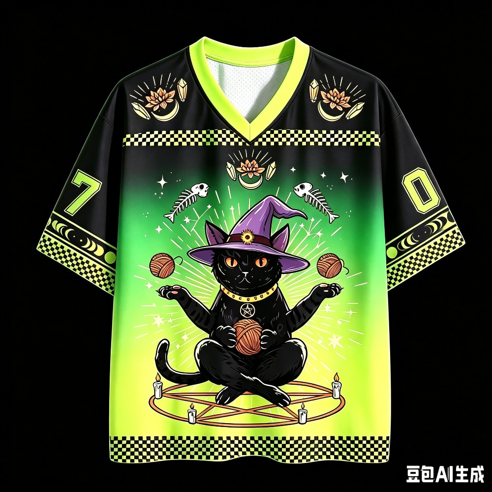 楽しいレトロな猫柄3Dプリント速乾性通気性スポーツTシャツ、 - Fashion Street Cat のレビューと価格