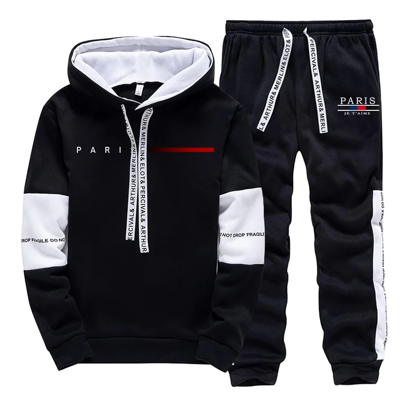 メンズトラックスーツ ファッション カジュアル フード付きス - Street Fashion Men のレビューと価格