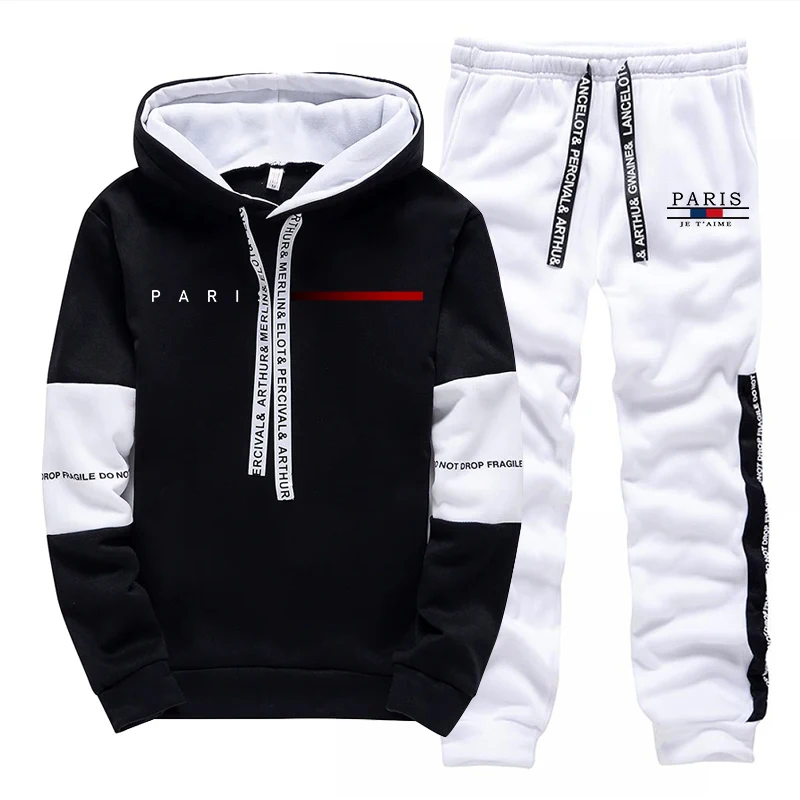 メンズトラックスーツ ファッション カジュアル フード付きス - Street Fashion Men のレビューと価格