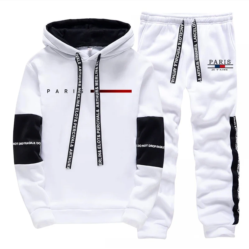 メンズトラックスーツ ファッション カジュアル フード付きス - Street Fashion Men のレビューと価格