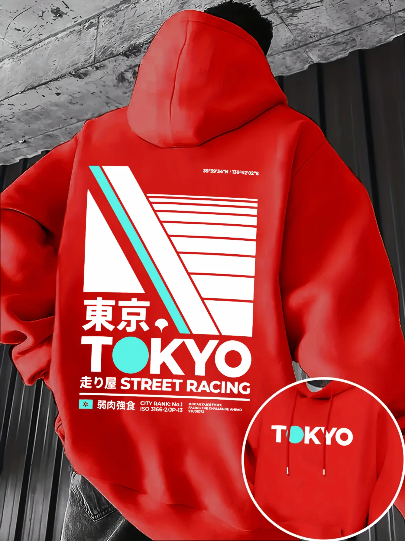 レトロなJDMトーキョーレーシングの両面プリントメンズフーデ - Street Fashion In Tokyo のレビューと価格