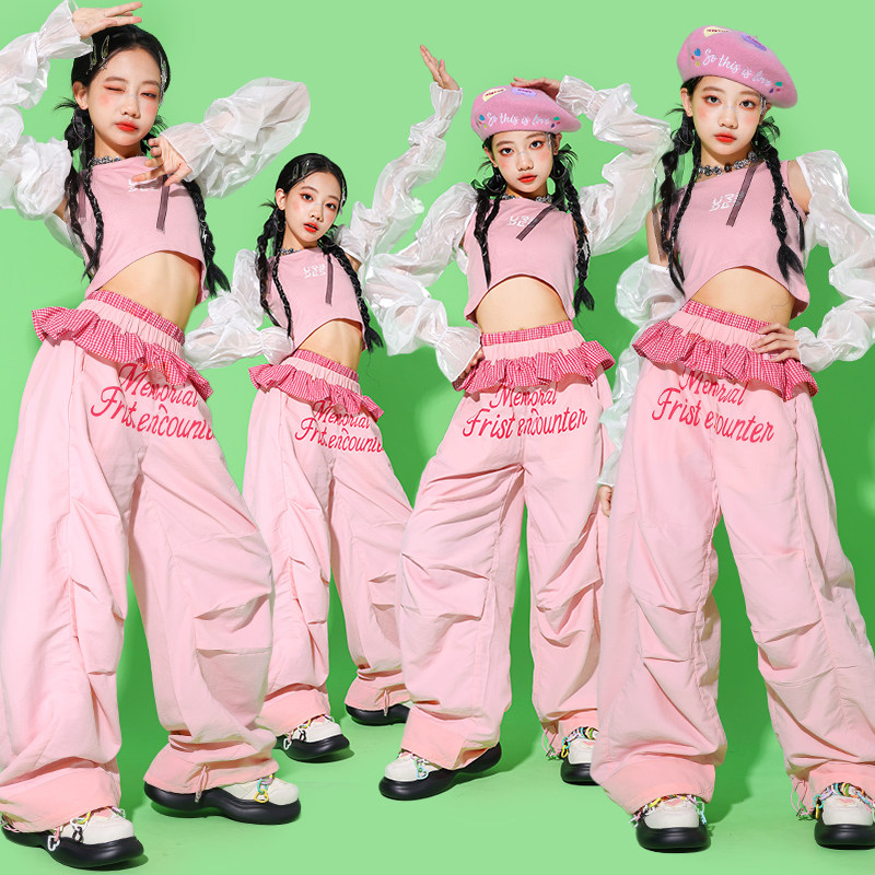ジャズダンスの服女の子のための Kpop 衣装ヒップホップパ - Street Fashion Kpop のレビューと価格